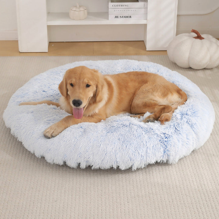 Round Plush Warm Sleep Dog Bed