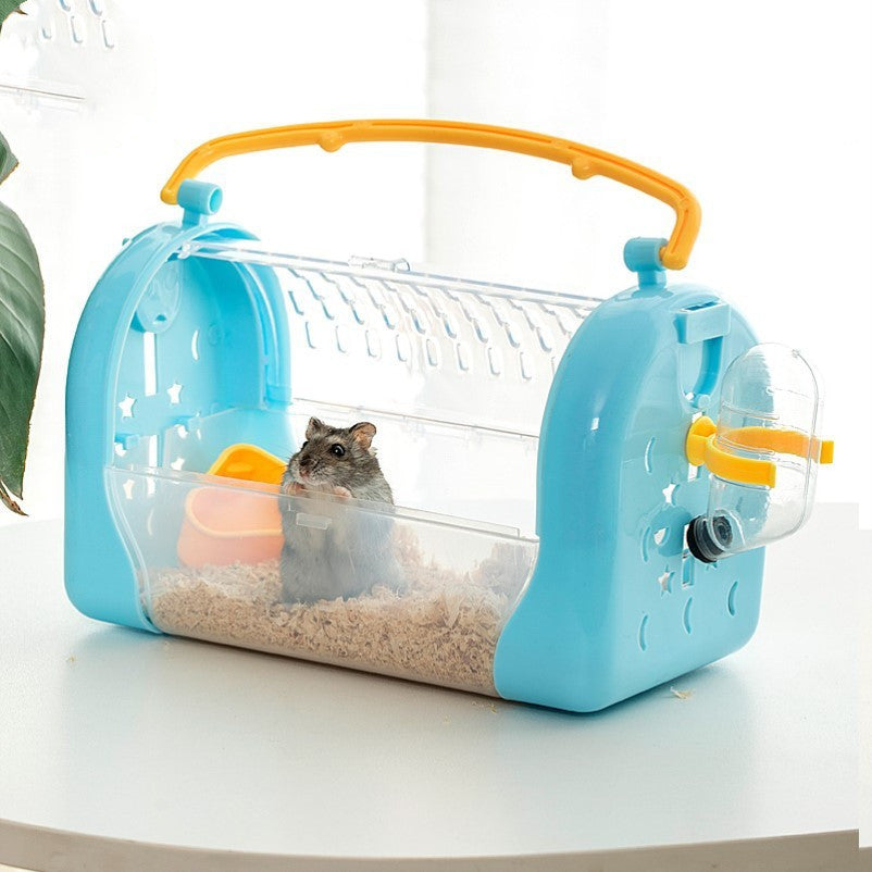 Portable Transparent Hamster Carry Cage