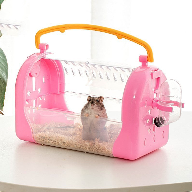 Portable Transparent Hamster Carry Cage