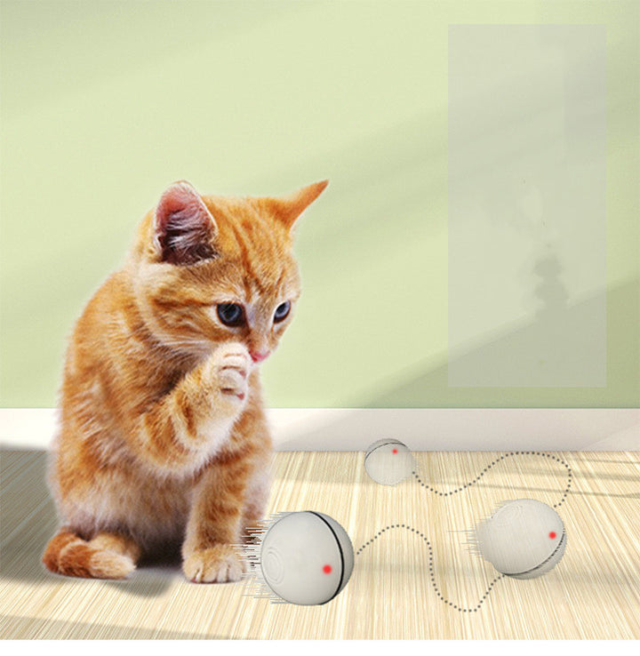 LED Laser USB Rolling Flashing Cat Ball Toy