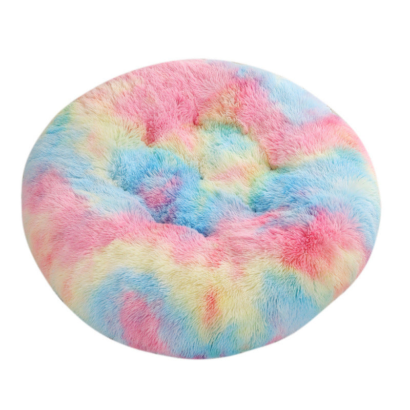 Round Plush Warm Sleep Dog Bed
