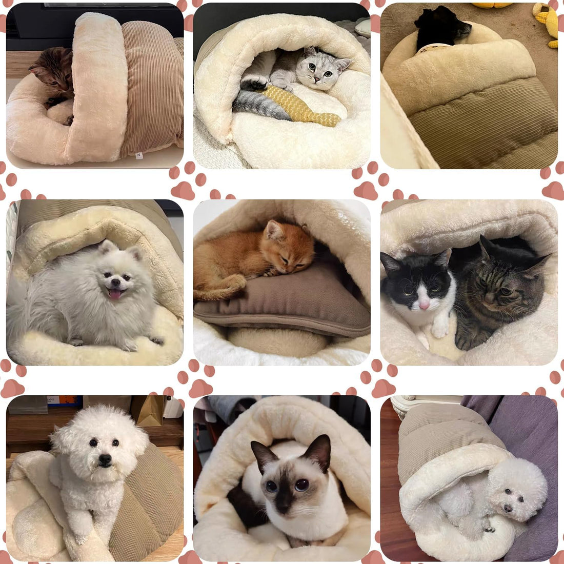 Ultra Soft Cute Plush Slipper Pet Bed