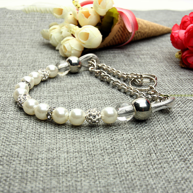 Pet dog pearl collar