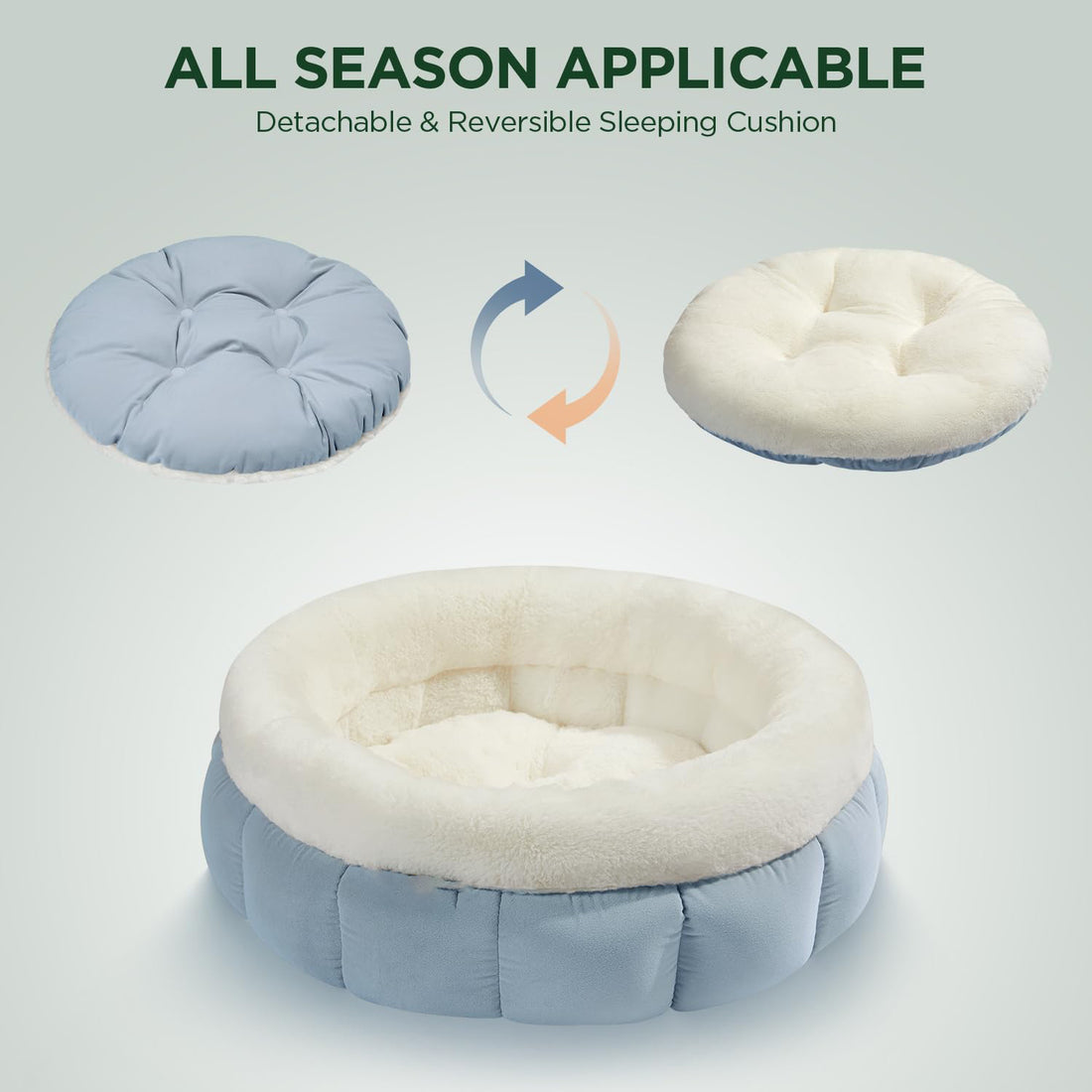 Round Washable Pet Bed