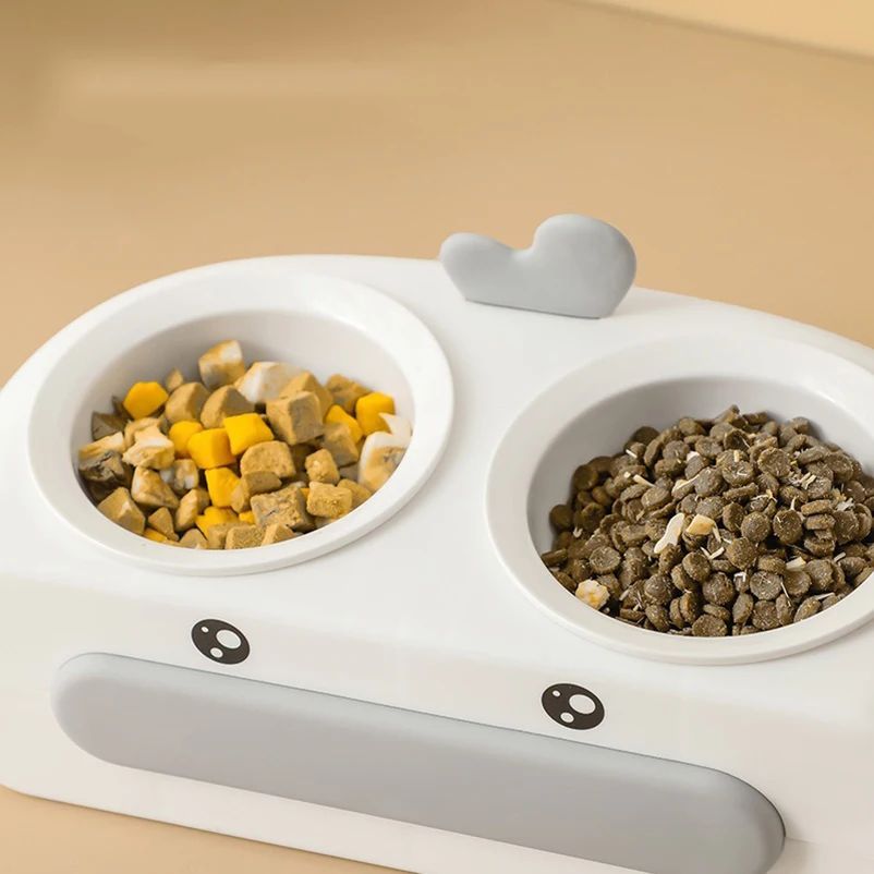 Duck Design Pet Double Feeding Bowl