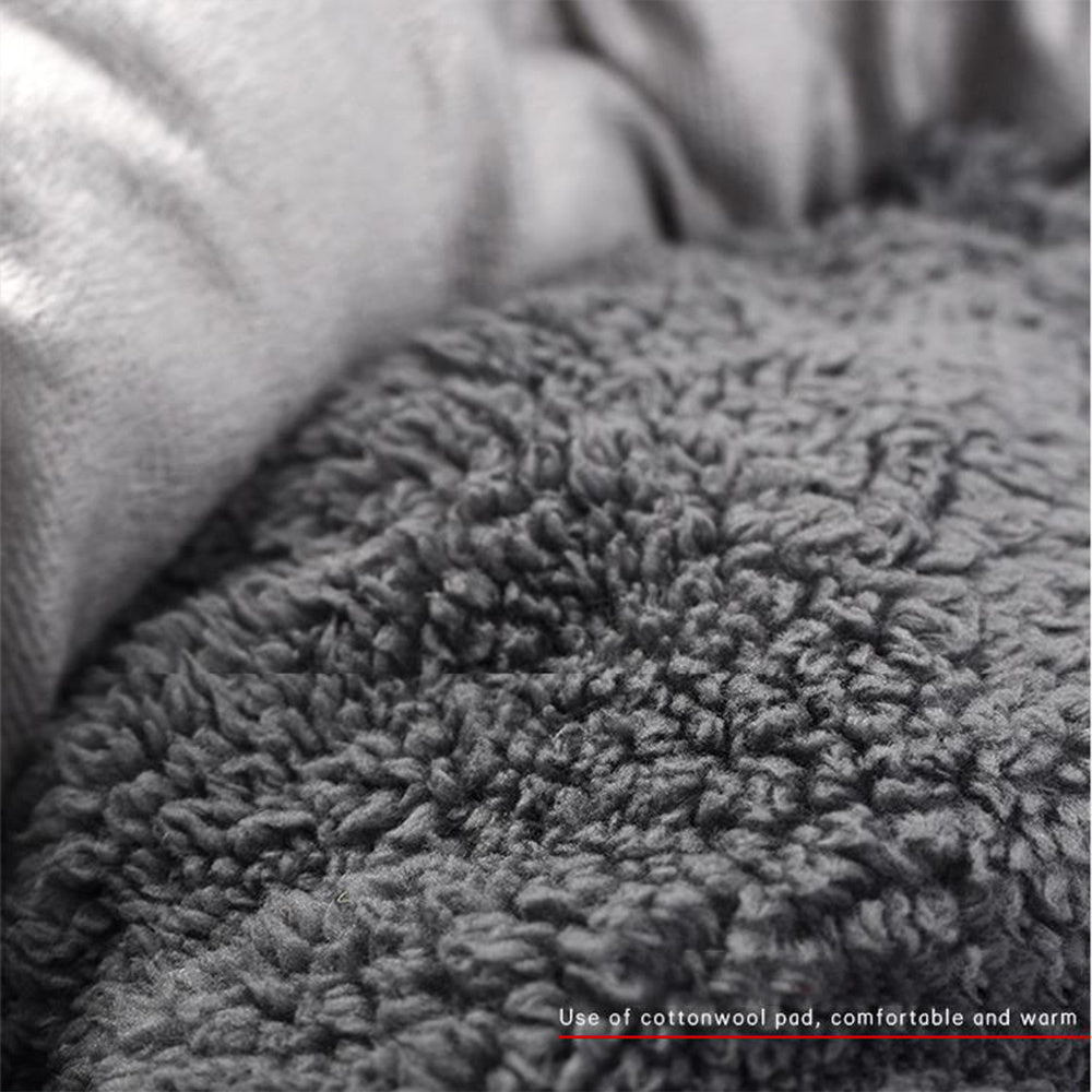 Pet Round Short Plush Bed With Pillow