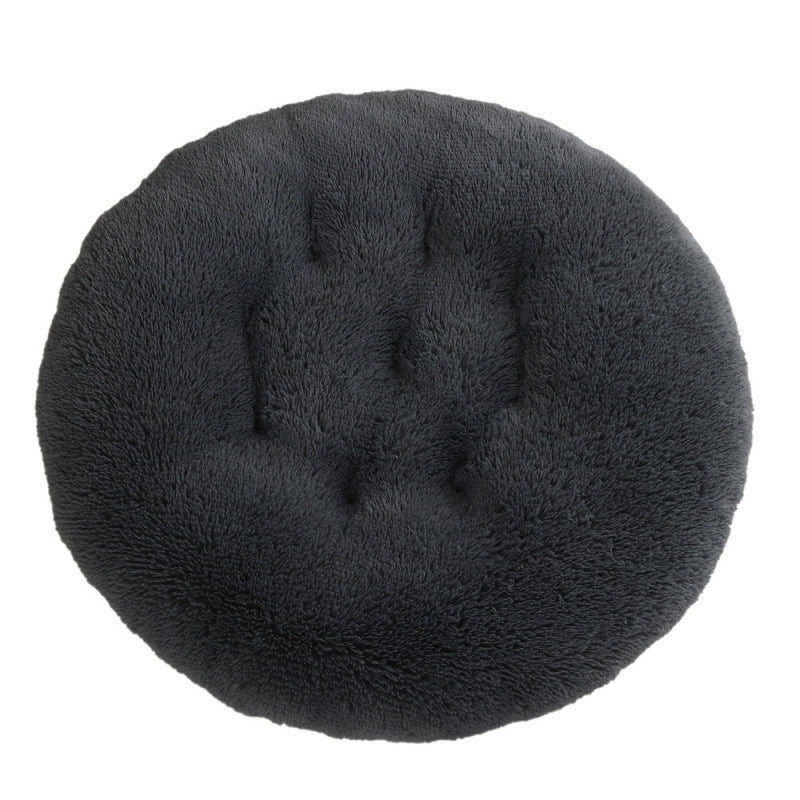Round Plush Warm Sleep Dog Bed