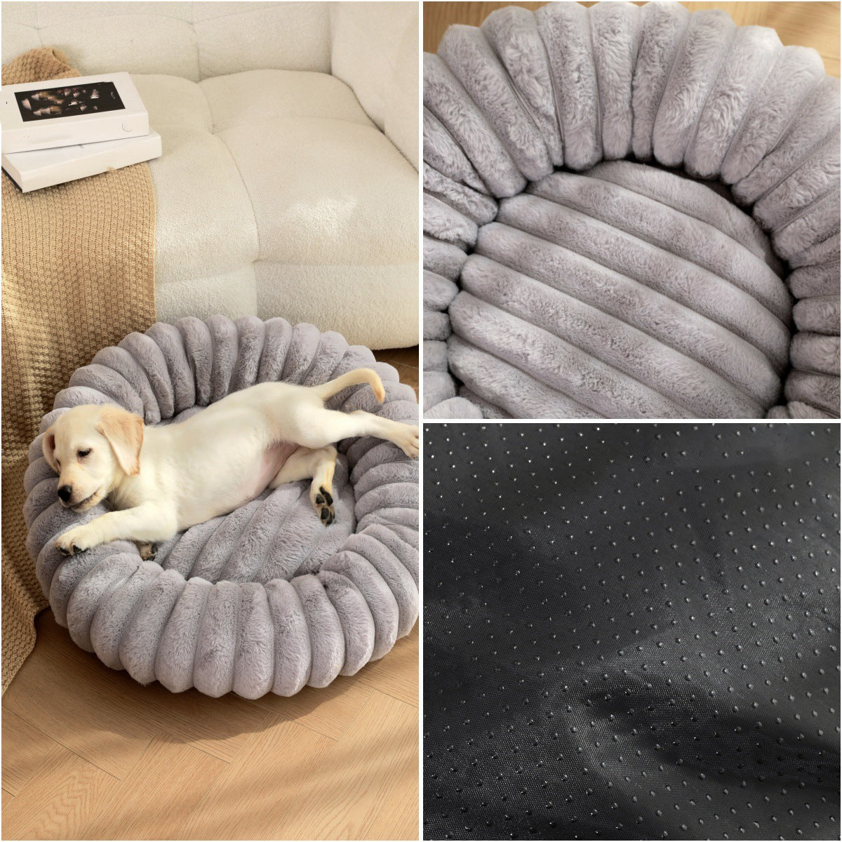 High Weight Pet Round Long Hair Bed