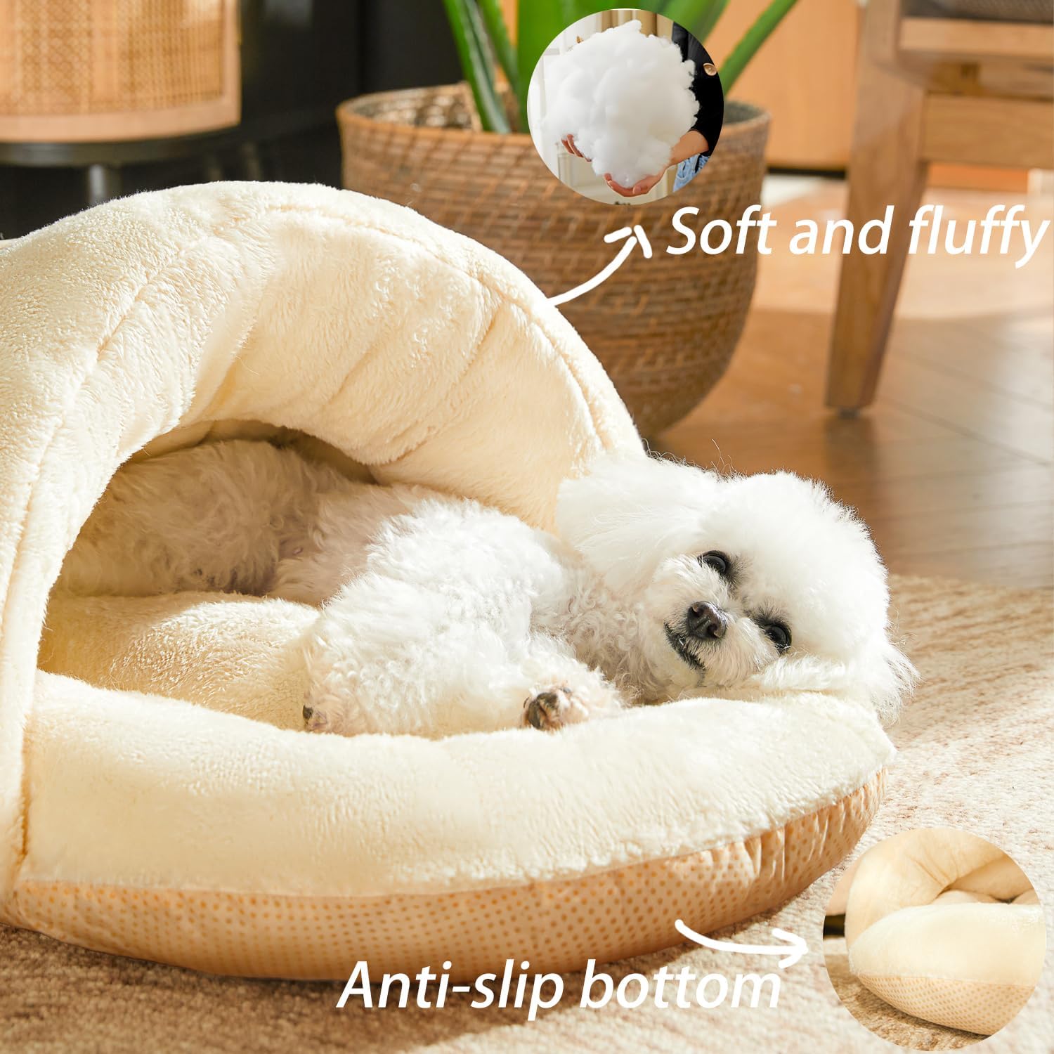 Ultra Soft Cute Plush Slipper Pet Bed